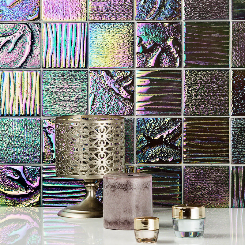 Ivy Hill Tile Marina 3" x 3" Glass Grid Mosaic Tile & Reviews Wayfair